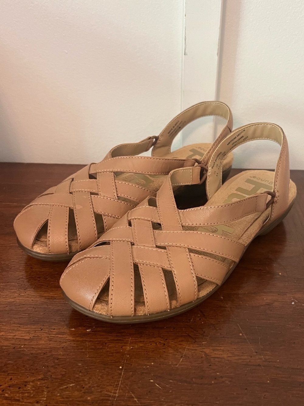 Hush Puppies Woven Slingback Sandals - Tan size 6.5